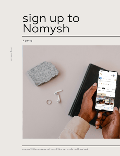 How to sign up to Nomysh | Monetize Your Content with Nomysh: Earn from Your Passion!