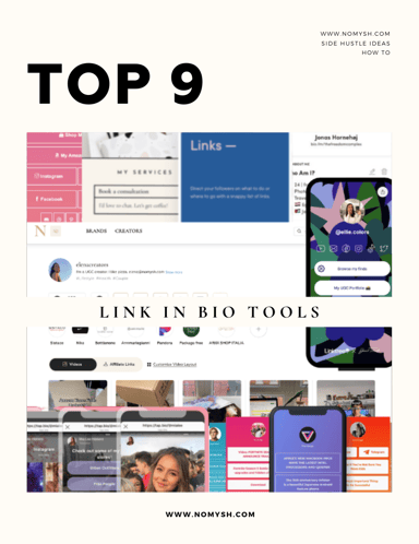 Top 9 Link in Bio Tools : What's the best tool to share your links on social media?